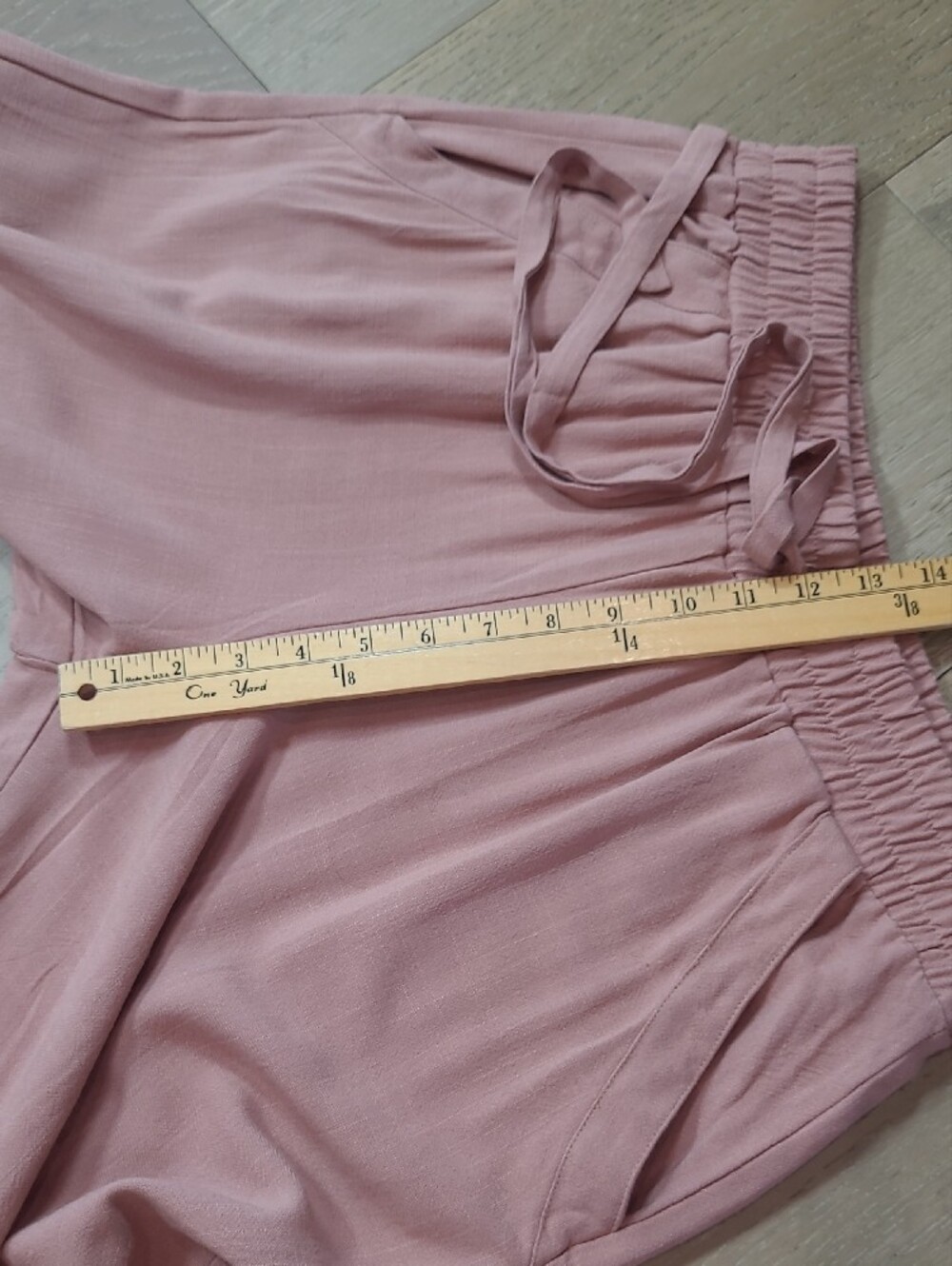 EUC Sienna Sky Wide Leg Pants Women's sz XL Dusty Rose Linen Blend Pull On Pant - Picture 9 of 12